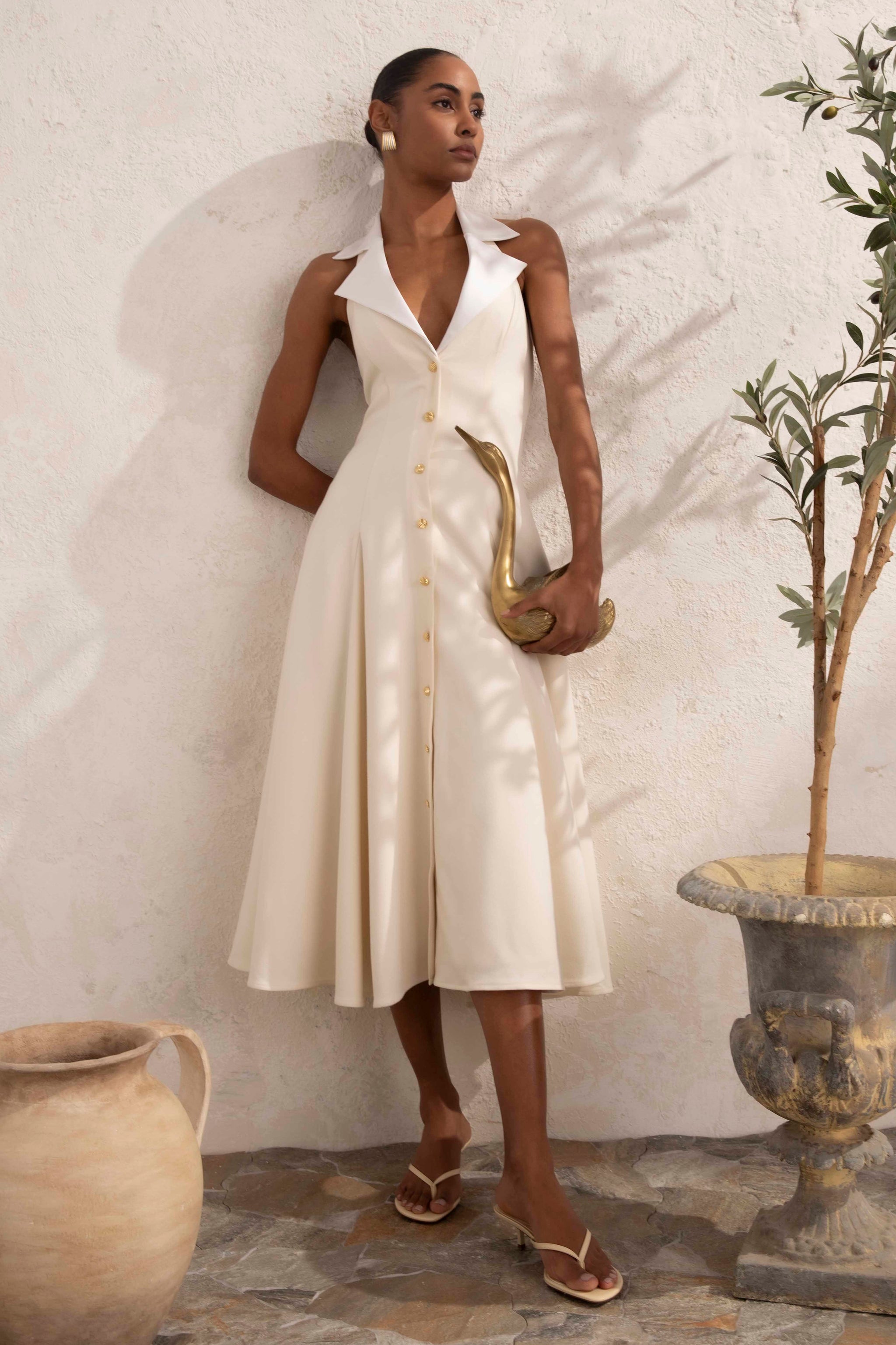 Grace Dress in Ivory Ivory / 6