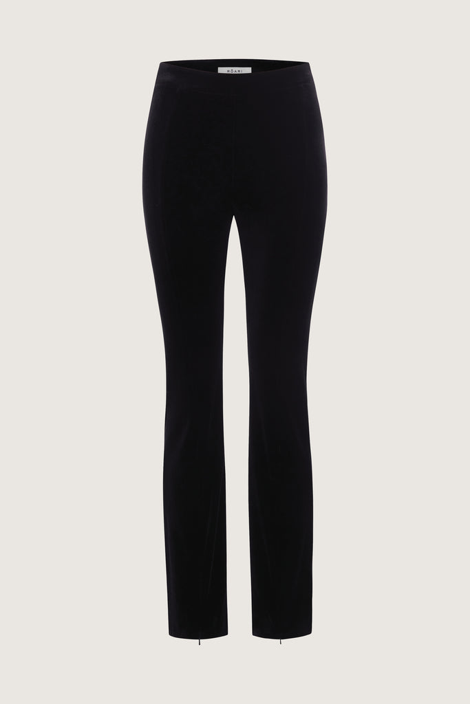 Black Rose Pant High-rise straight-leg velvet pant featuring hidden zips at front of ankle for option to reveal a lace flared silhouette. Style with The Rose Corset | The Rose Bolero *This style has been noted to run one size larger, we suggest sizing down.This item is FINAL SALE.