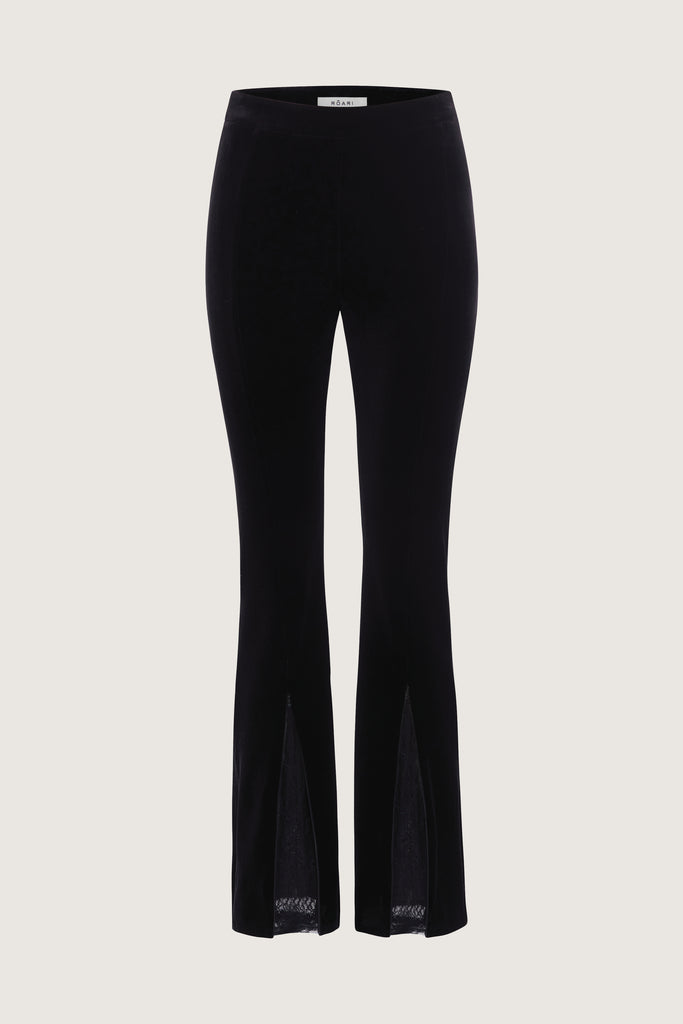 Black Rose Pant High-rise straight-leg velvet pant featuring hidden zips at front of ankle for option to reveal a lace flared silhouette. Style with The Rose Corset | The Rose Bolero *This style has been noted to run one size larger, we suggest sizing down.This item is FINAL SALE.